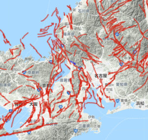 活断層　近畿・関西地方