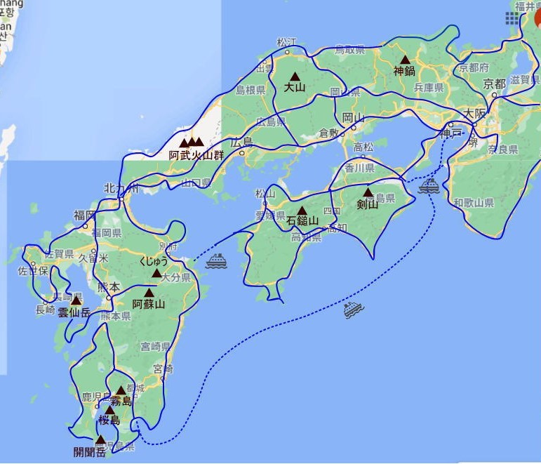 10月27日行程(中国・四国・九州)
