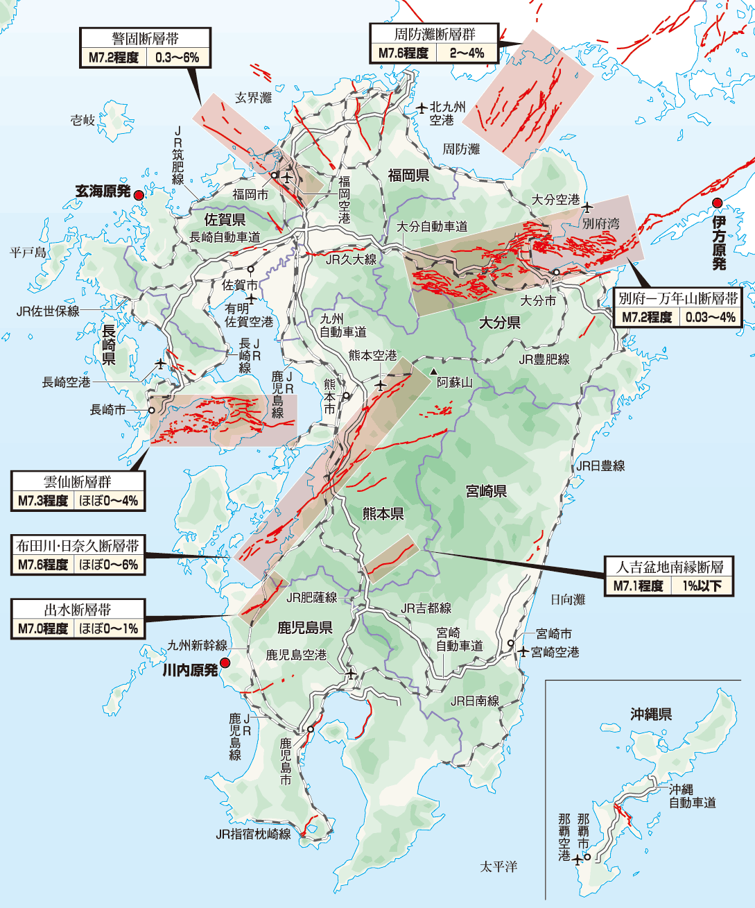 活断層_九州