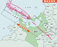 警固断層帯(揺れやすさマップP3)